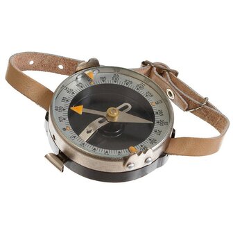 Tsjechische leger armband kompas met polsband van leer