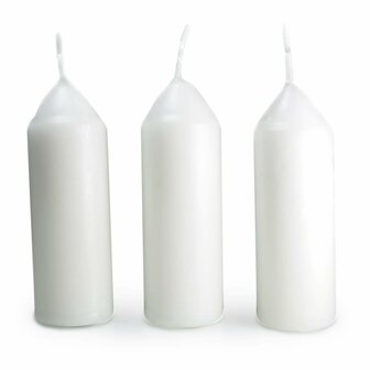 Bougie Uco 9 heures Blanc, paquet de 3