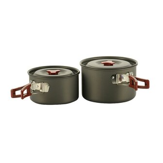 M-Tac batterie de cuisine compacte pour 4 &agrave; 5 personnes, en aluminium