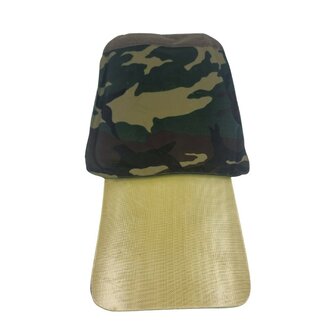Italiaanse Kevlar composite body armour plaat compact met tas, woodland camo
