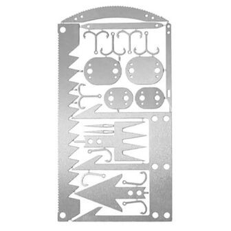 PSK EDC survival kaarten set 4-delig met tas, RVS