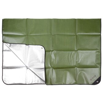 MFH b&acirc;che/couverture d&#039;urgence avec rev&ecirc;tement en aluminium, vert olive, &oelig;illets m&eacute;talliques, 210x150CM