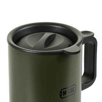 M-Tac mug isotherme avec couvercle 450 ml, vert olive