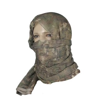 M-Tac multifunctionele netsjaal  / sniper sjaal, 180 x 80 cm, BTP Multicam