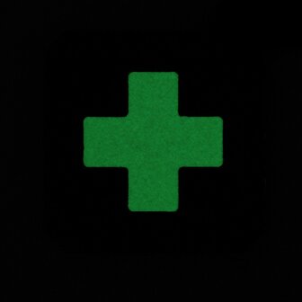 M-Tac Patch Medic Cross Laser Cut, 45 x 45 mm, GID Fluorescerend reflecterend, zwart / wit
