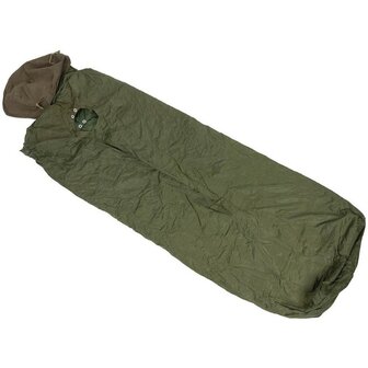 Hongaarse mummy slaapzak 2-delig met Bivvy hoes, legergroen