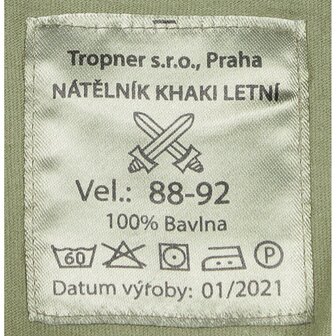 Tsjechische leger T-shirt, Light-olive, katoen