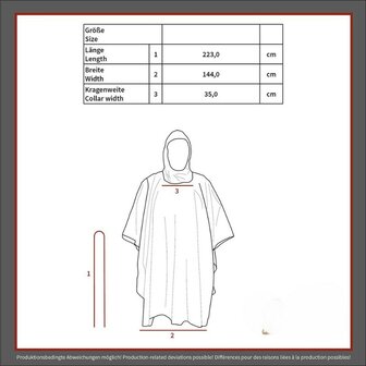MFH Poncho, Rip Stop, M05 camo, 144 x 223 cm
