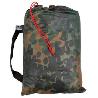 MFH Tarp / Afdekzeil, 210D Oxford polyester rip-stop, Flecktarn, bevestigingslussen, 300 x 300CM