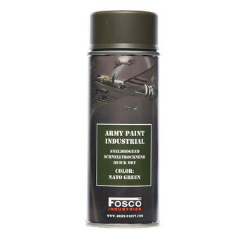 Fosco Army Paint Spray Quick dry 400ML, Nato green