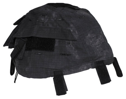 MFH tactical helmhoes Ripstop met tassen en velcro montage, universeel, HDT camo LE