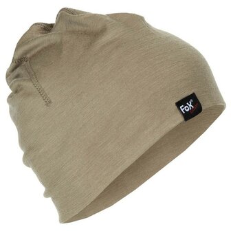Fox outdoor Beanie muts, &quot;Merino lite&quot;, coyote tan