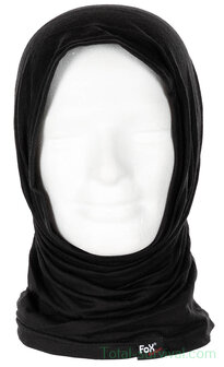 Fox outdoor Neck Gaiter, &quot;Merino Lite&quot;, Black