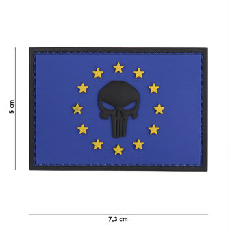 101 INC 3D PVC patch &quot; Punisher EU &quot; blue