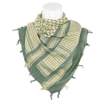 101Inc Arabische Shemagh, Sage green / Beige