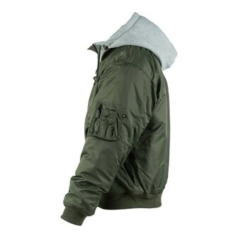 Fostex MA-1 hooded bomber jack, legergroen
