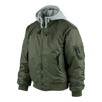 Fostex MA-1 hooded bomber jack, legergroen