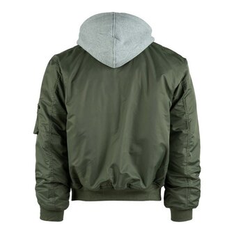 Fostex MA-1 hooded bomber jack, legergroen