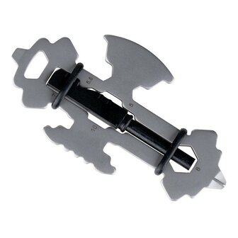 101 Inc multifunctioneel pocket survival tool met magnesium fire steel, RVS