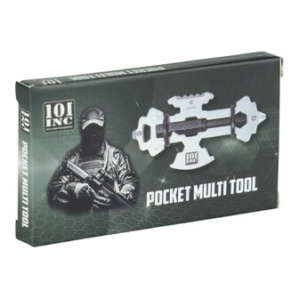 101 Inc multifunctioneel pocket survival tool met magnesium fire steel, RVS