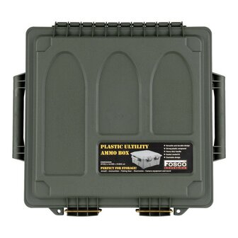Fosco kunststof Munitie/utility box large, legergroen