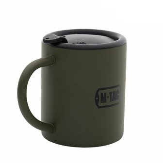 M-Tac thermo mok met deksel 280 ml, legergroen