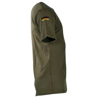 MFH Bundeswehr tropisch T-Shirt, short sleeve met velcro patches, legergroen