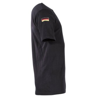 MFH Bundeswehr tropisch T-Shirt, short sleeve met velcro patches, zwart