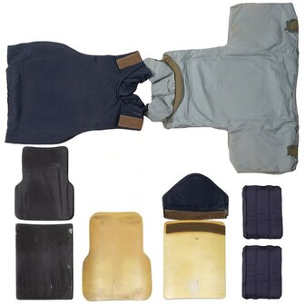 Italiaanse AP95 body armour vest, met kevlar soft en hard armour fillers, full kit, Desert DPM