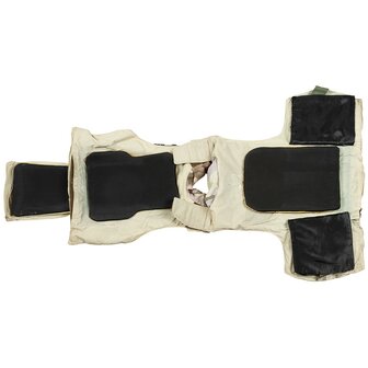 Italiaanse AP95 body armour vest, met kevlar soft en hard armour fillers, full kit, Desert DPM
