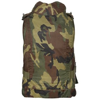 Italiaanse AP95 body armour vest, met kevlar soft en hard armour fillers, full kit, Woodland camo
