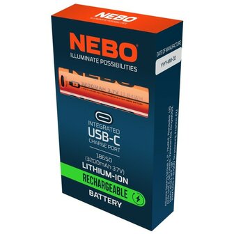 Nebo 18650 3200 mAh 3,7V 08 Accu