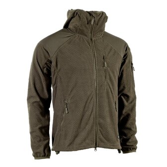 AB tactische hooded fleecejas Delta, legergroen