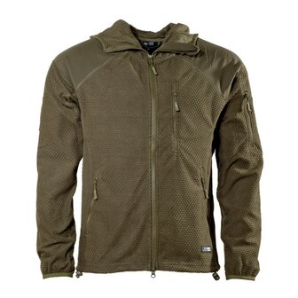 AB tactische hooded fleecejas Delta, legergroen