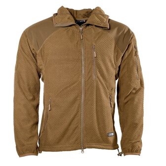 AB tactische hooded fleecejas Delta, Coyote tan