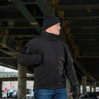 M-Tac Delta 3 softshell jas met modulaire fleece liner, zwart