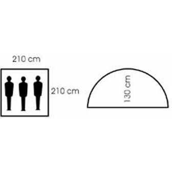 MFH monodome tent met grondzeil, 3-personen, OC Multicam