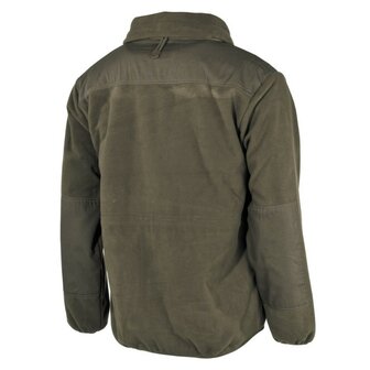 MFH Alpine Fleece jas, Breathtex winddicht en waterwerend, olijfgroen