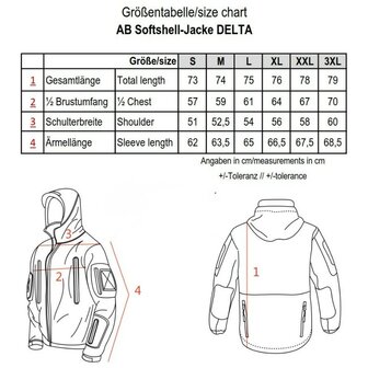 AB Delta softshell jas ademend, wind- en waterdicht, zwart