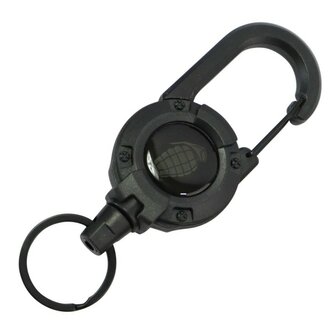 Kombat tactical uitschuifbare karabijnhaak met trekkoord, zwart
