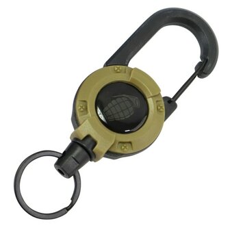 Kombat tactical uitschuifbare karabijnhaak met trekkoord, Coyote tan