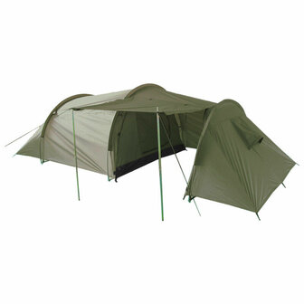 Mil-Tec trekking tent 3-persoons, olijfgroen, met grondzeil en opbergruimte