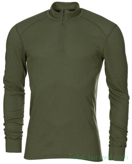 ​​​​​​​Maillot de corps thermique &agrave; manches longues Odlo, unisexe, Couche interm&eacute;diaire, vert olive