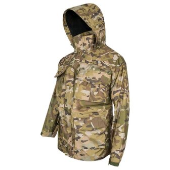 Highlander Typhoon Smock regenjas met capuchon, AB-Tex ademend, HMTC Multicam