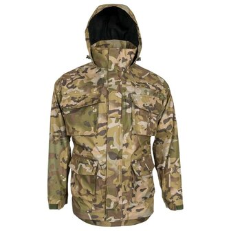 Highlander Typhoon Smock regenjas met capuchon, AB-Tex ademend, HMTC Multicam