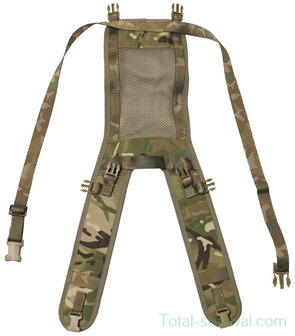 British PLCE suspenders for Daypack side pouches, MTP multicam