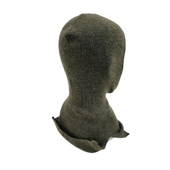 Duitse Bundeswehr leger Balaclava / Bivakmuts 1-gaats 100% Wol lang, Cold weather, grijs/foliage