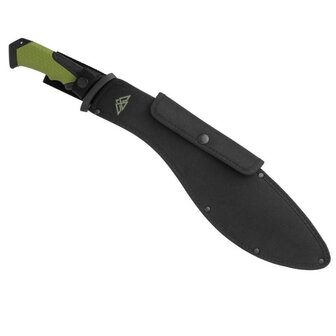 Black Eagle couteau de brousse / machette Chitwan Forest Green avec &eacute;tui en nylon