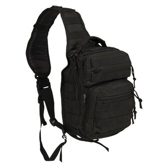 Mil-tec One strap rugzak 15l, Assault, zwart