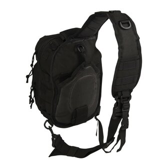 Mil-tec One strap rugzak 15l, Assault, zwart